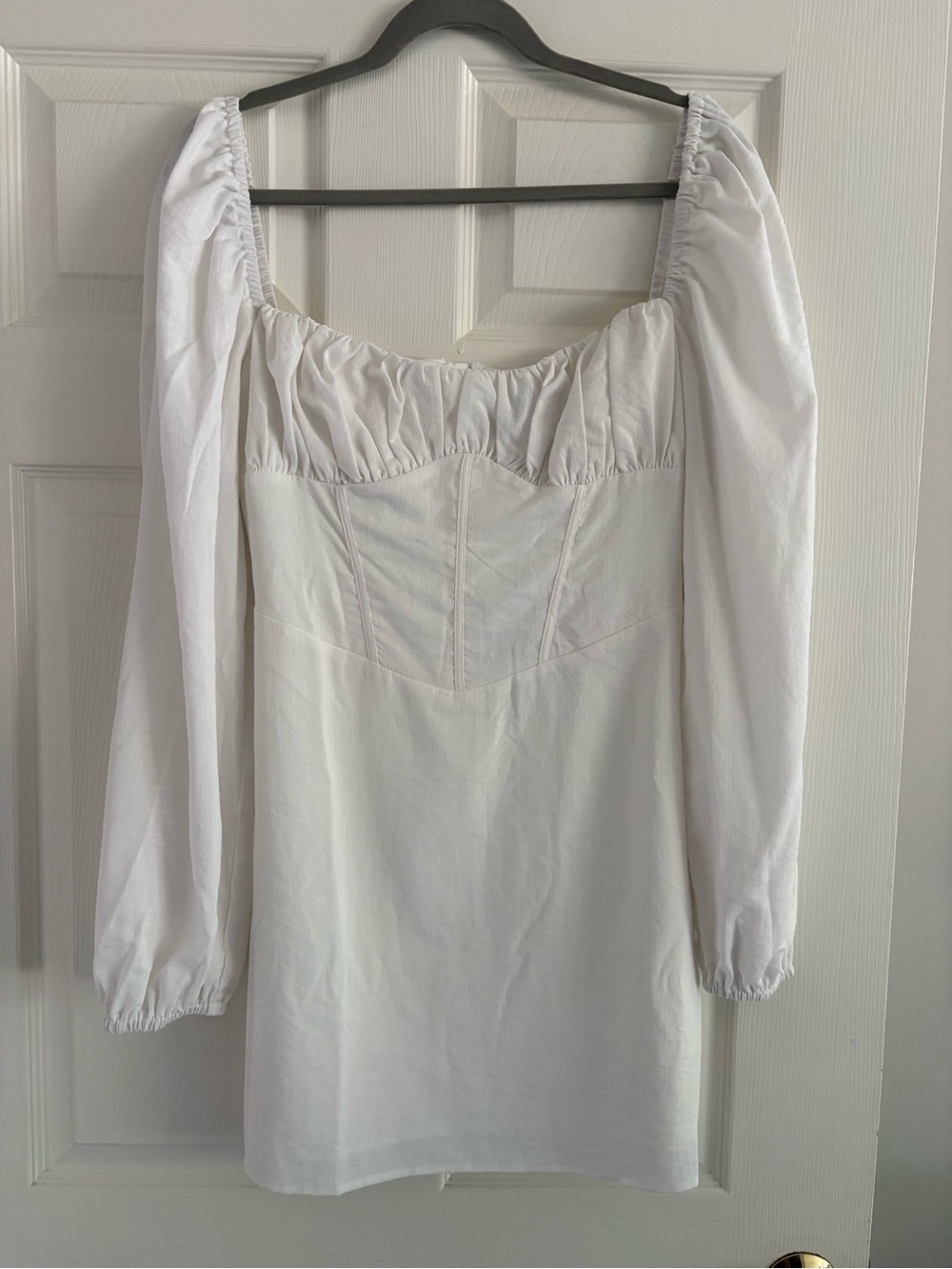 Princess Polly Vilma Long Sleeve Mini Dress White